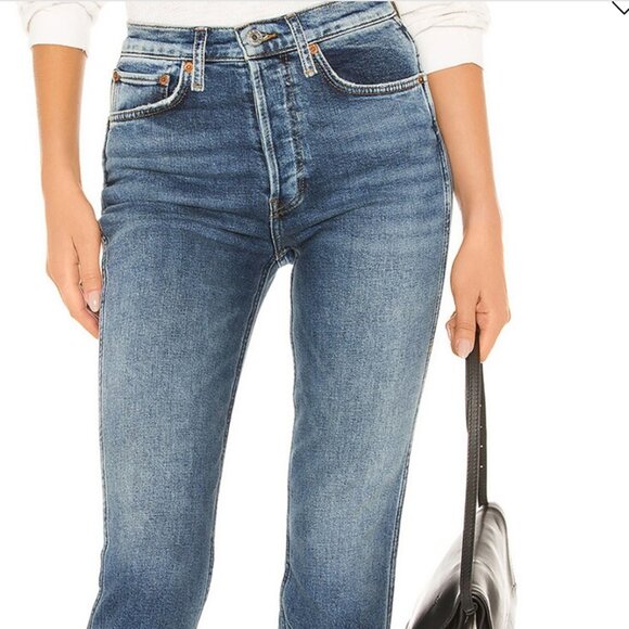 RE/DONE 50s Cigarette Pant in Retro Stone Size 29 Revolve French Girl Style - Picture 7 of 7